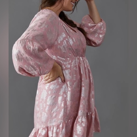 Anthropologie Jolene Jacquard Pink Mini Dress NWT! - Picture 3 of 14